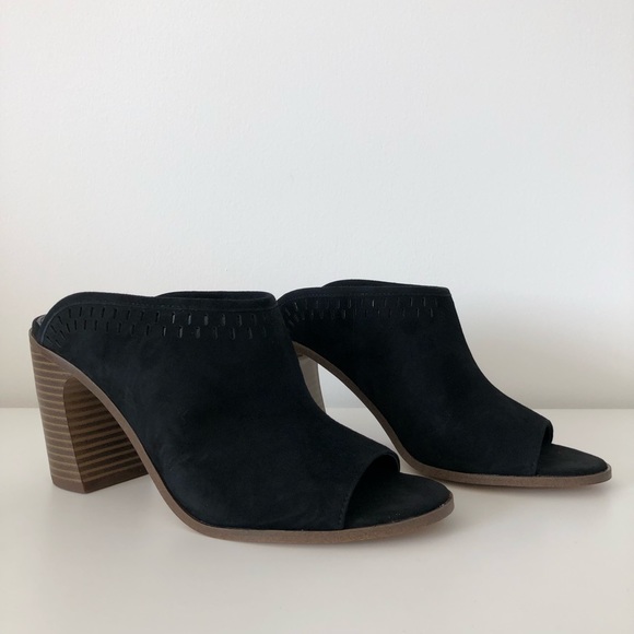 Vince Camuto Shoes - Vince Camuto Black Suede Mules  Size 7.5
